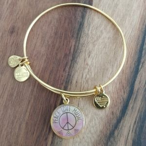 Alex and Ani Peace Love Music Bracelet